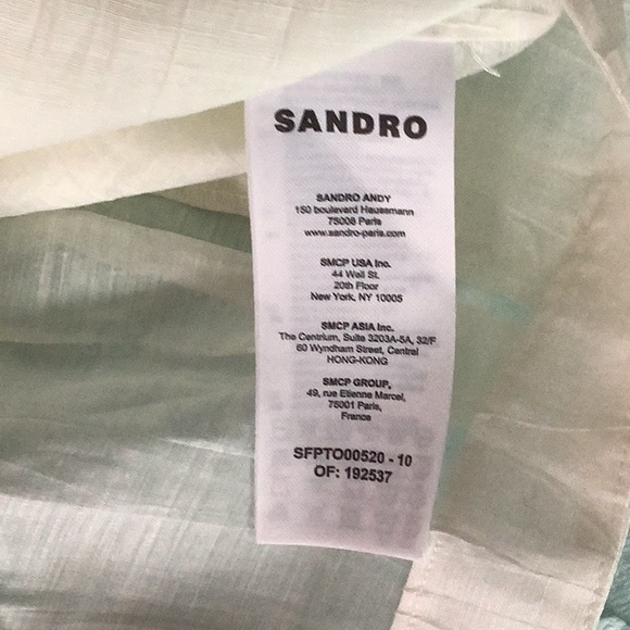 Sandro linen top 3 - Picture 7 of 9